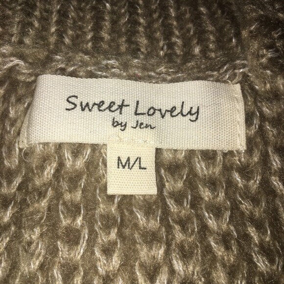 ✨️3 For $20✨️ Womens Large brown autumn color block sweater fall oversized - Picture 3 of 7